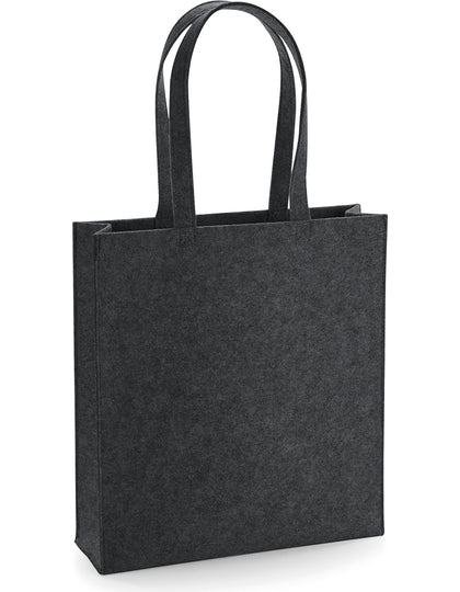 Vilten tote bag donkergrijs