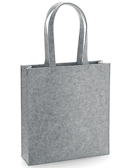Vilten tote bag lichtgrijs